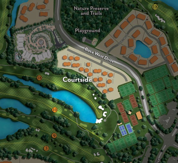 Site Map of Courtside neighborhood at Boca West